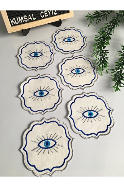 LİNEN 6 Adet Sunumluk Peçete,kokteyl Peçete,kahve Yanı Sunumluk,bardak Altlığ...