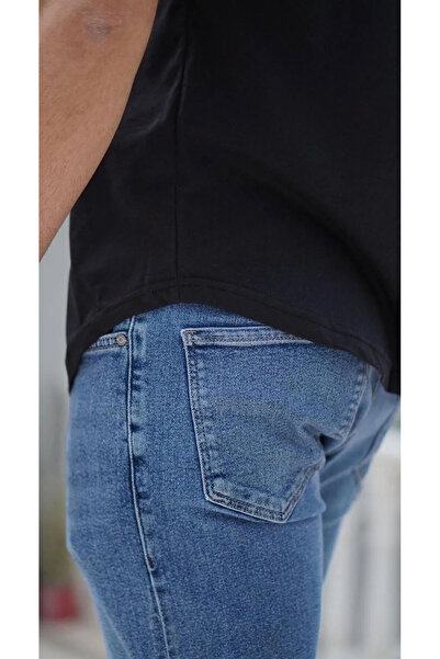 FABİO CASSANİ Ανδρικό μπλουζάκι με οβάλ κομμένο Basic Fit Shitty Collar Casual 2 τεμαχίων