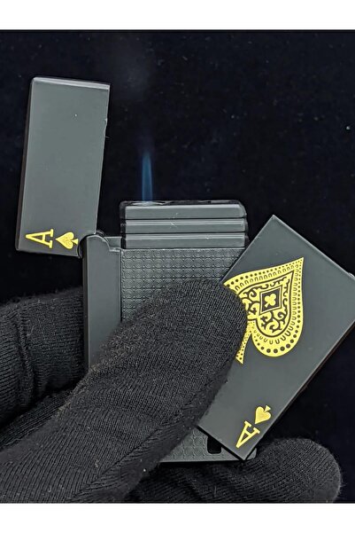 RELATOS Kapaklı İskambil Kağıdı Figür Çakmak Yaratici Poker Tasarim Jet Alev Oyun Kartı Çakmak