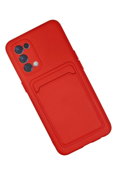 NewFace Reno 5 Case Kelvin Silicone with Business Card - Red Jojua