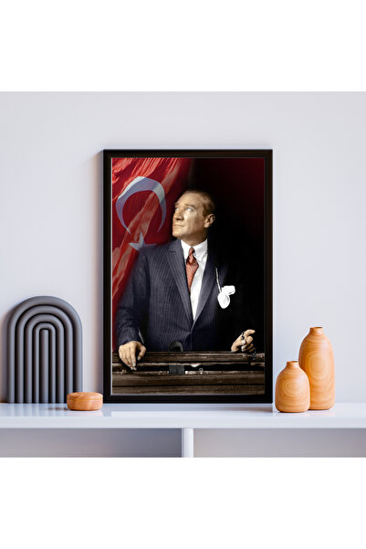 mixefor Ataturk Canvas Print Picture with Frame -Size 55cm X 75cm