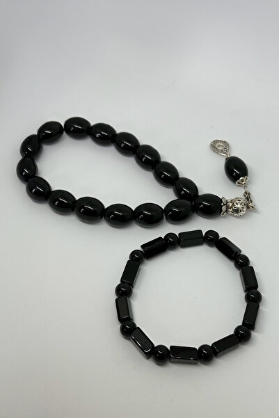 Muammer Köksal Design Panik Atak Düşmanı Siyah Hematit Taşı Efe Boy Tespih ve...