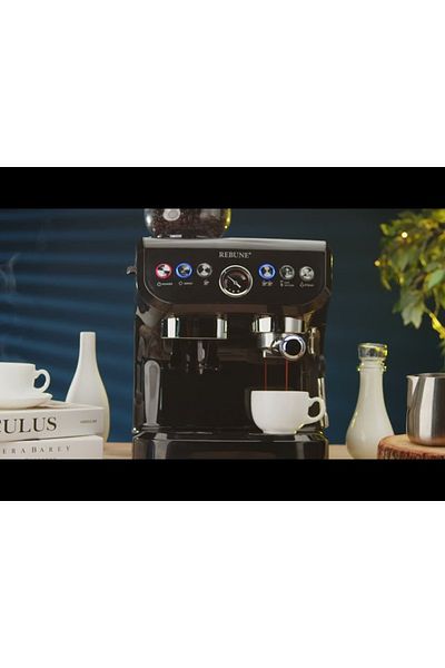 rebune ماكينة قهوة اسبريسو، 1450 واط