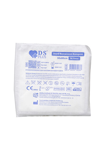 DS Sağlık Ds Plus Sterıl Nonwomen Gazlı Bez Sterıl 30X80