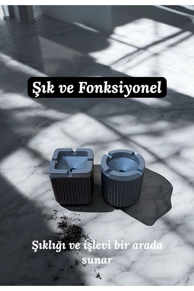 Trendylife αθραυστικό σκληρό πλαστικό τασάκι - 2 li άοσμο τασάκι πολλαπλών χρήσεων