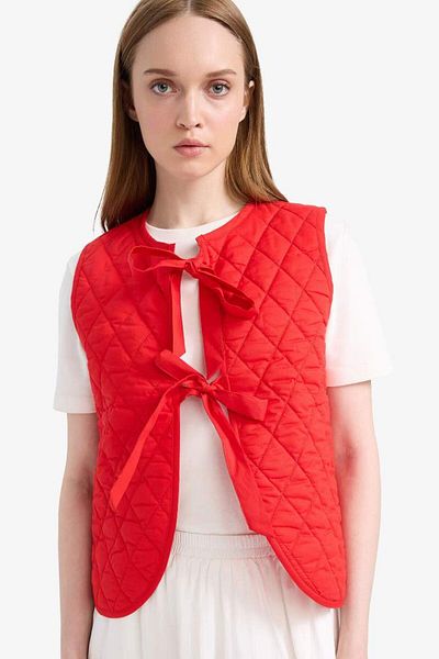 DeFacto New Season Crew Neck Tie-Up Cotton Vest