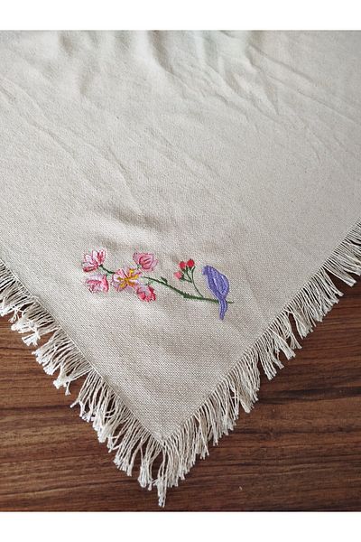 denizli hatırası Buldan Cendere Fabric Authentic Embroidered 105X105 cm Table Cloth