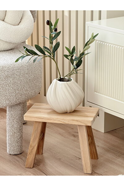 AYSA HOME DECOR Ceramic Beige Wind Stoneware Vase