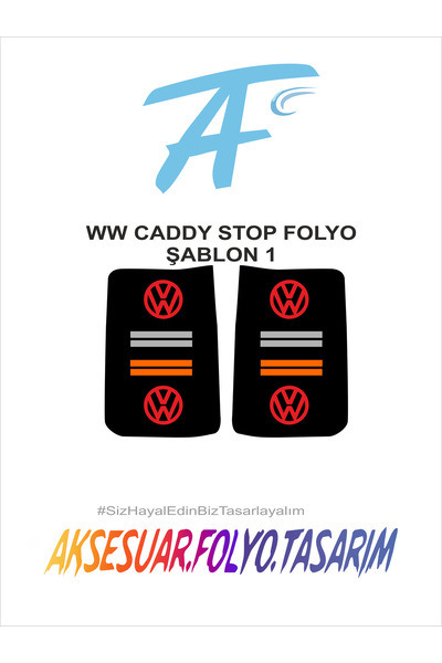 aksesuar folyo tasarım فولكس واجن كادي ستوب فويل