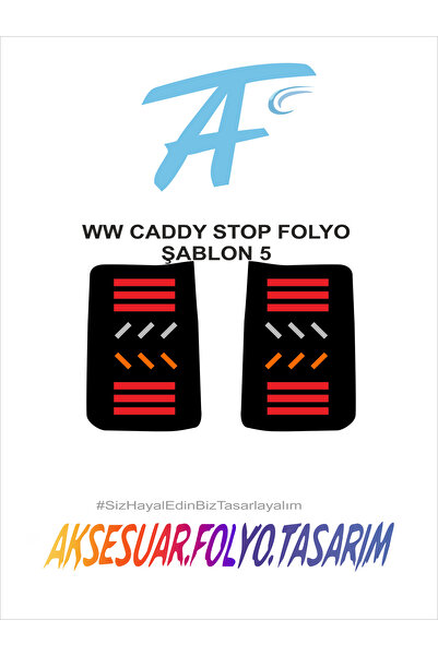 aksesuar folyo tasarım فولكس واجن كادي ستوب فويل