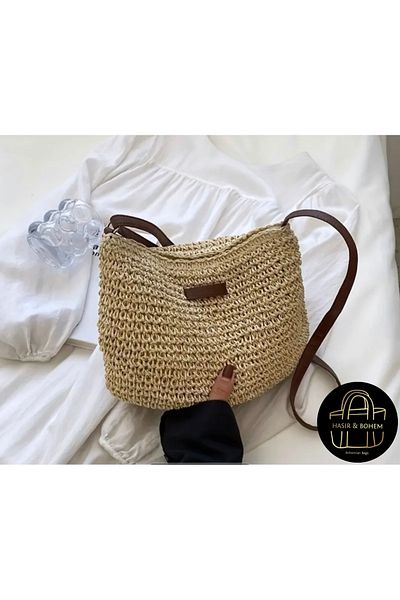 hasır bohem Straw&Bohemian Women's Straw Bag Paper Rope Knitted Bag