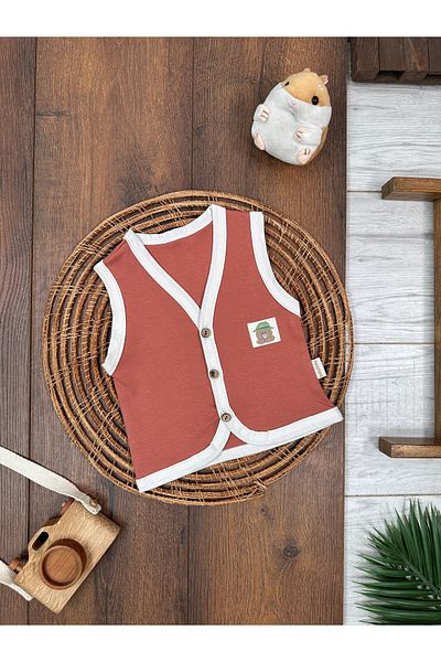 Bolly Baby Baby Vest Camper Teddy Bear Themed Combed Cotton Vest 100% Cotton 0-3-6 Months Buttoned