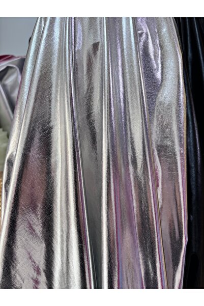 BÜKE TEKSTİL Likralı Parlak Lame Kumaş Varak Kumaş 150*100 Cm