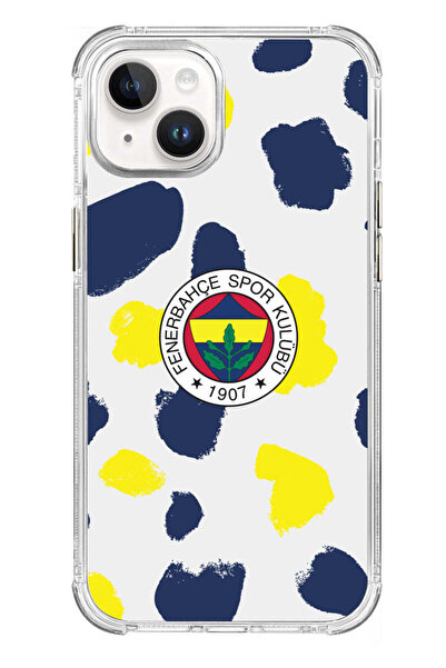 Fenerbahçe iPhone 14 Uyumlu Fenerbahçe Damalı Arma Lisanslı Telefon Kılıfı