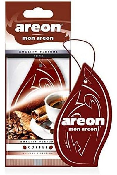 Areon MON Modern Design Hanging Car Air Freshener, Coffee Scent - Pack of 12