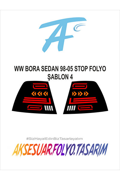 aksesuar folyo tasarım فولكس فاجن بورا سيدان 1998-2005 إيقاف احباط