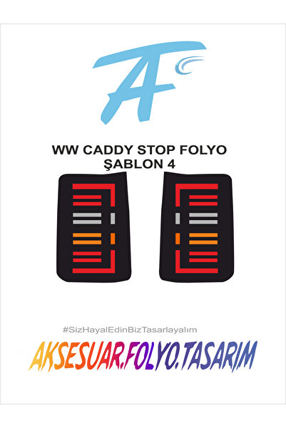 aksesuar folyo tasarım فولكس واجن كادي ستوب فويل