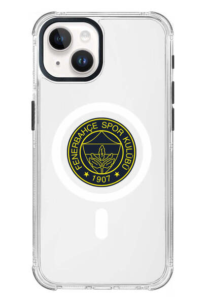 Fenerbahçe iPhone 15 Uyumlu Fenerbahçe Sarı Mono Arma MagSafe Lisanslı Telefo...