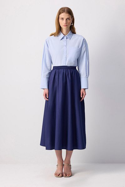 Touché Privé Belted Woven Skirt