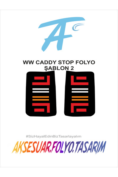aksesuar folyo tasarım فولكس واجن كادي ستوب فويل