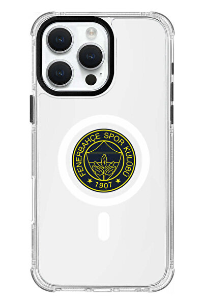 Fenerbahçe iPhone 16 Pro Max Uyumlu Fenerbahçe Sarı Mono Arma MagSafe Lisansl...