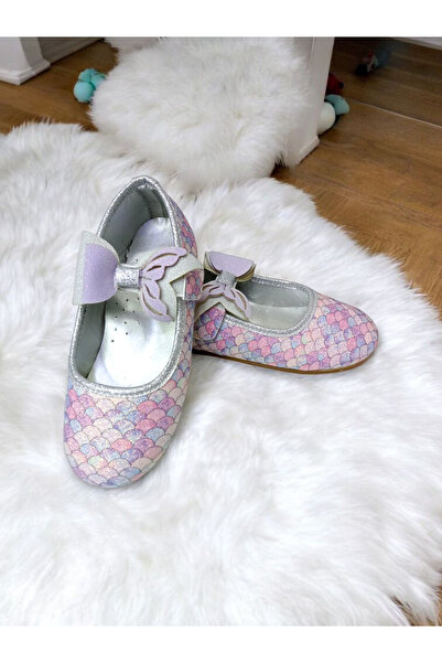 pediashoes Girl's Mermaid Patterned Orthopedic Sole Soft Stylish Ballerinas