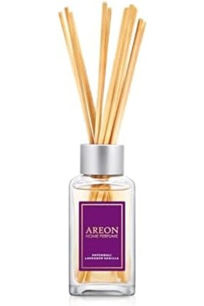 Areon Home Perfume Reed Diffuser 85 ml Premium 10 Rattan Reeds - Patchouli, Lavender & Vanilla
