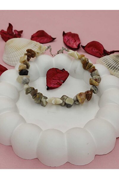 innohomee Jasper & Howlit Natural Stone Star Detailed Anklet – Nature-Inspire...