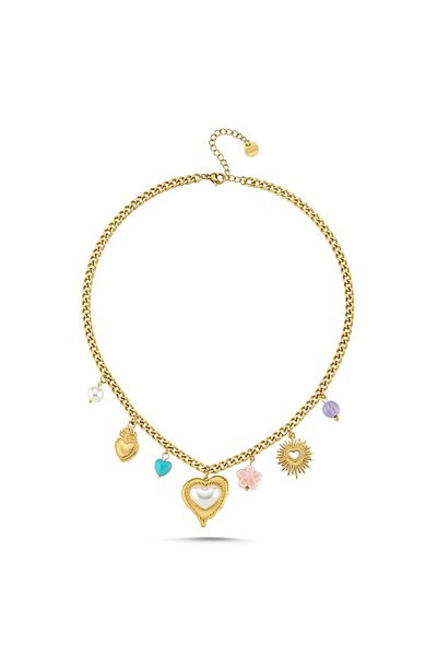 CHARMLUCKY Steel Charm Necklace