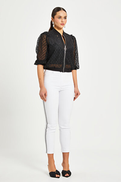 SERPİL Dantel Detaylı Modern Kadın Mont - Modern ve Zarif - Günlük ve Özel Gü...