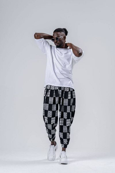 SUPERBLUE Ανδρικό παντελόνι με καλοκαιρινό γκρι Jogger Shalwar