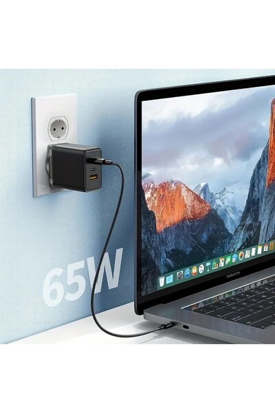 Zozzi 65W Hızlı Şarj Edebilen TYPE C uçlu Şarj Aleti Uyumlu