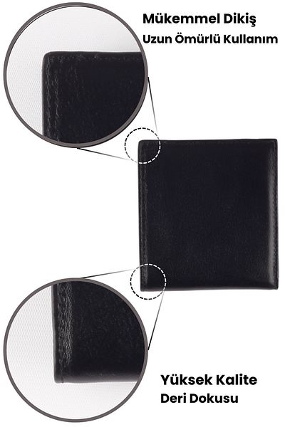 GÜMÜŞ Genuine Leather Men's Wallet Classic Horizontal Model, Masculine Style