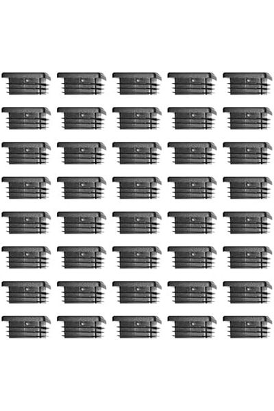 Generic Vokenforu 20mm x 20mm Black Plastic Plugs, Black Square Tube Covers, Inner End Caps for Chairs Desks