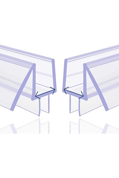 Generic شريطان لإغلاق قاع باب الدش بدون إطار من Hipple Home (5/16 × 39 بوصة (8 مم))