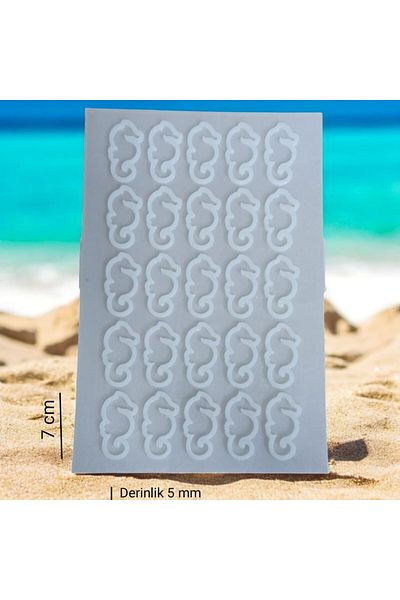 Hobizubi Sea Horse Model - Magnet Keychain Epoxy and Concrete Mold (25 Pcs)
