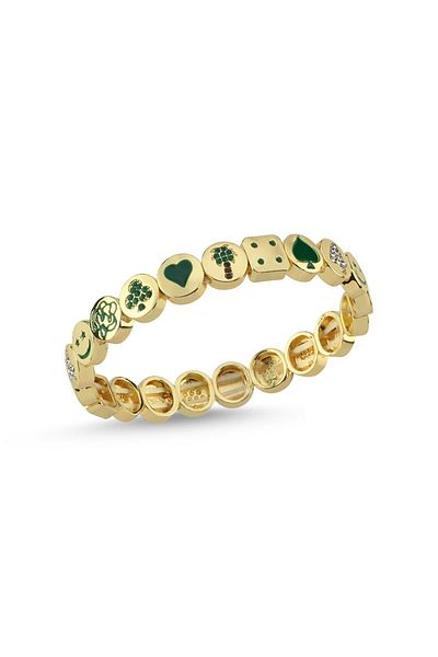 CHARMLUCKY Steel Lucky Rubber Bracelet