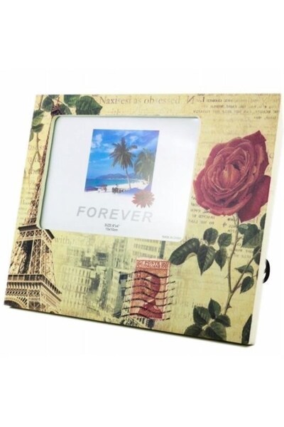 Tahtakale Toptancısı BUFFER® Decotown Decorative Patterned Frame Rose Motif Photo Frame
