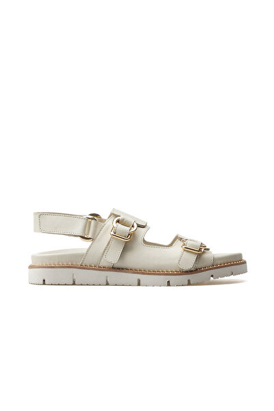 Venüs Sandale casual de damă din piele naturală cu cataramă 25 ani 25440013 y Z Bej