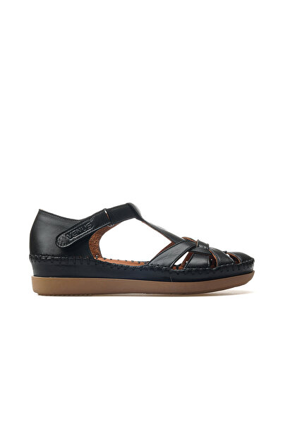 Venüs Kadın Hakiki Deri Günlük Sandalet 25y 25033541y Z Siyah
