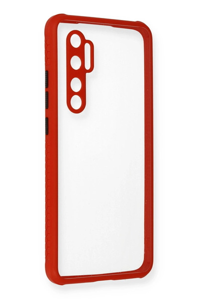 NewFace حافظة هاتف Xiaomi Mi Note 10 Lite ميامي سيليكون شفاف - أحمر 1493728709