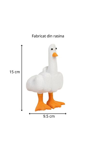 OEM Decorațiune Duck You, deget mijlociu, 15 cm înălțime și 9,5 cm lățime, rășină