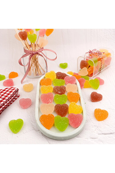 Tarihi Niğdelioğulları Meyveli Jöle Lokum Üzeri Toz Şekerli Kalpli 250gr