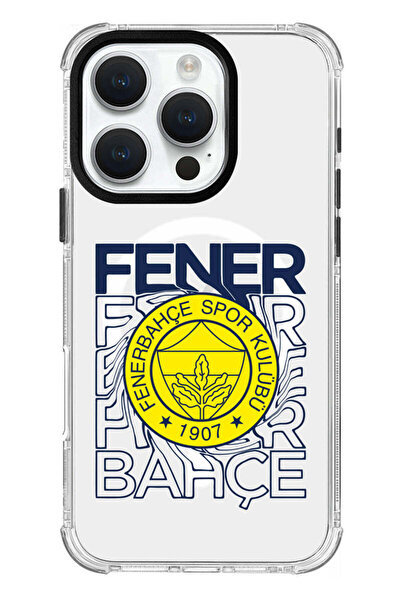 Fenerbahçe iPhone 16 Pro Uyumlu Fenerbahçe Dalgalı Arma MagSafe Lisanslı Tele...