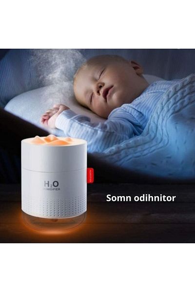 OEM Umidificator Snow Mountains, umidificator cu ultrasunete, difuzor de aromă, lumină de noapte, 500 ml