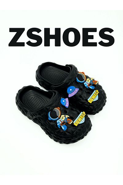 ZSHOES Papuci/Sandale pentru copii unisex cu model piramidal cu talpă anti-alunecare