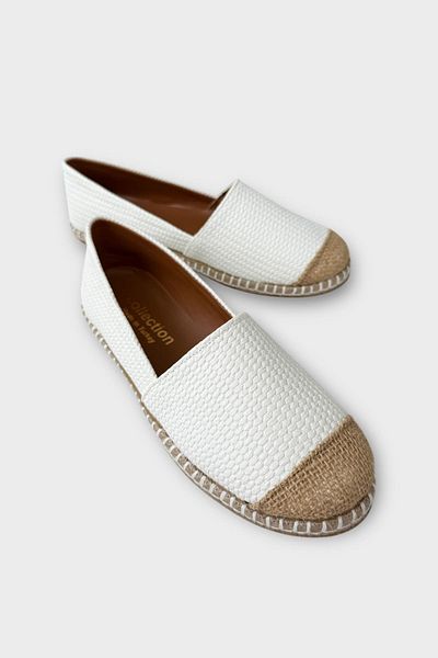 Liger Γυναικεία Παπούτσια Μπαλαρίνας Espadrille ΛΕΥΚΟ