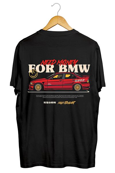 karikatürstore Bmw Front and Back Printed Quality T-Shirt
