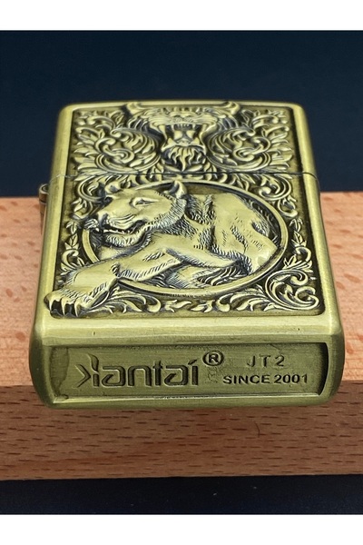 Ersoy Özel Seri Altın Sarısı Metalik Kabartmalı Benzinli Çakmak