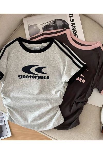 Gofeel Harajuku Street Gnntcryatn Printed Crop